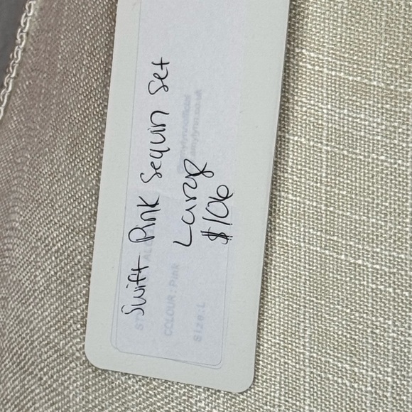 Amy Lynn Hot Pink Sequins Women's Pants & Jumpsuit Set  size Large Bling Sparkle - Picture 8 of 16